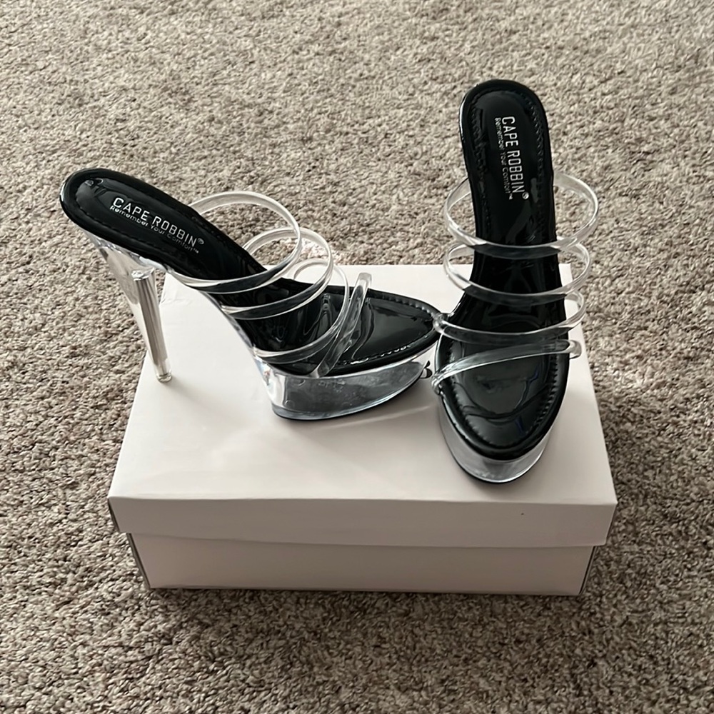Clear heels